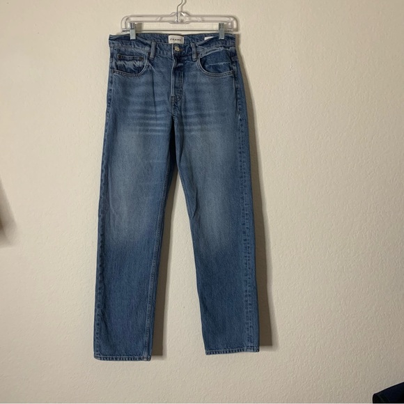 Frame Mens blue the straight jeans button fly 30